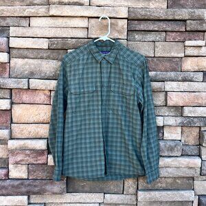 🛍️ Patagonia El Ray Button-Up Shirt | Size S | Green | UPF 40 Travel Shirt